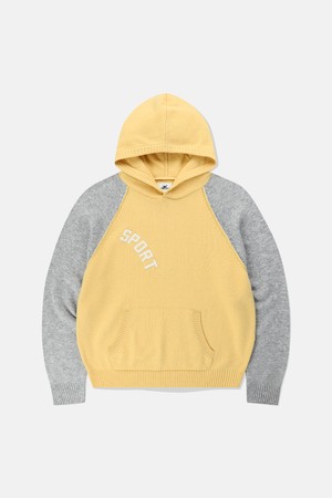 SPORT Knit Hoodie Yellow