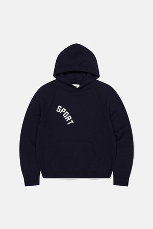 SPORT Knit Hoodie Navy