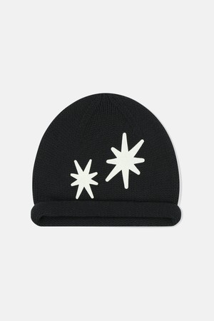 Flare Roll Brim Beanie Black