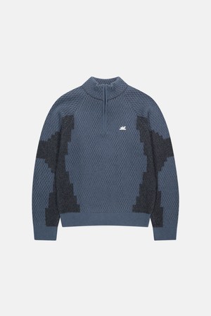 Airwool Half Zip Knit Pullover Blue