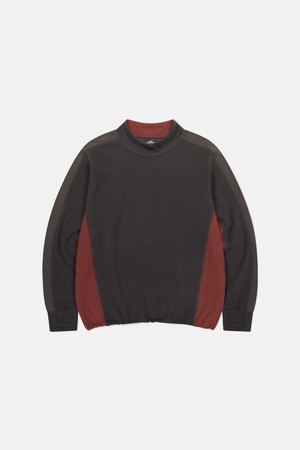 Grid Fleece Pullover Charcoal