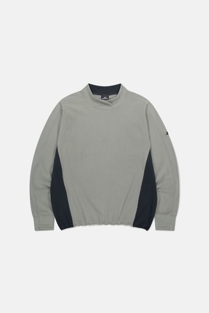 Grid Fleece Pullover Grey