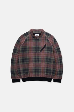 Plaid Player Fleece Pullover Pink