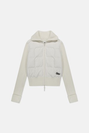 W Heart Hybrid Down Jacket Ivory