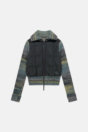 W Heart Hybrid Down Jacket Charcoal