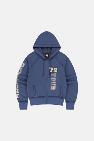 W 72TOUR Zip Up Hoodie Blue