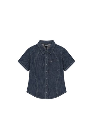 W Wave Aero Denim Shirts Dark Blue