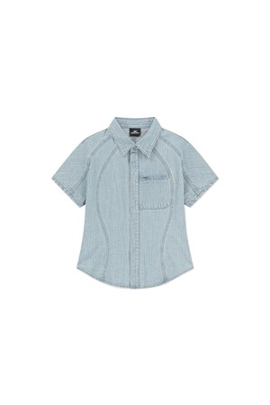 W Wave Aero Denim Shirts Light Blue