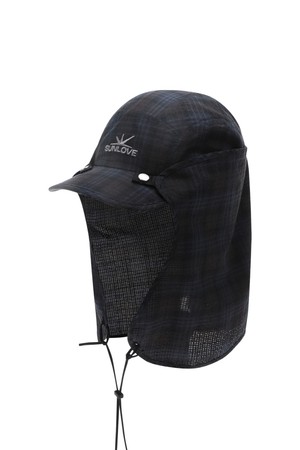 Grid Breath Hybrid Cap Black Plaid