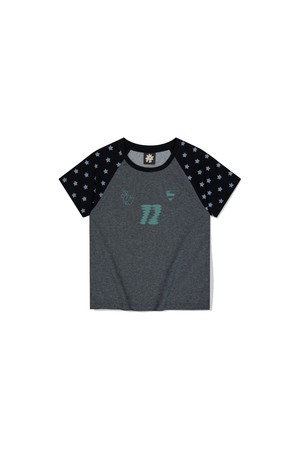 W All-Star Raglan Tee Heather Charcoal