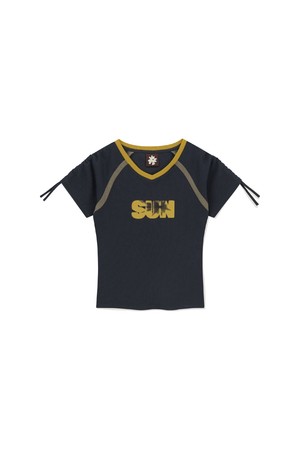 W Ribbed SUN Tee Navy