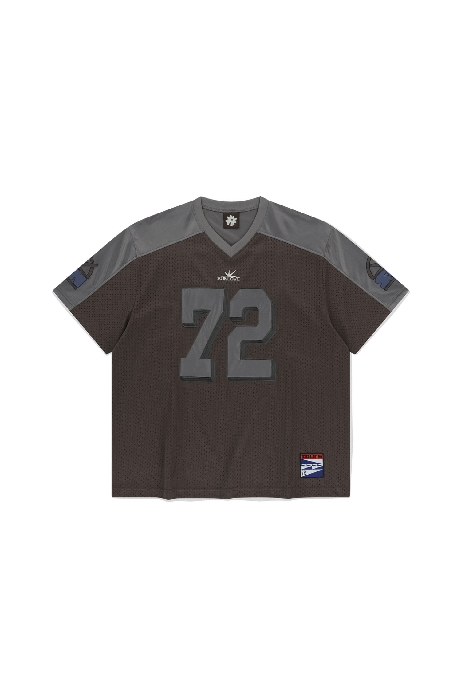 SUNLOVE 国内送 Sun Sport メッシュTシャツ ブラウン SUNLOVE] 썬 스포츠 메쉬 티 브라운