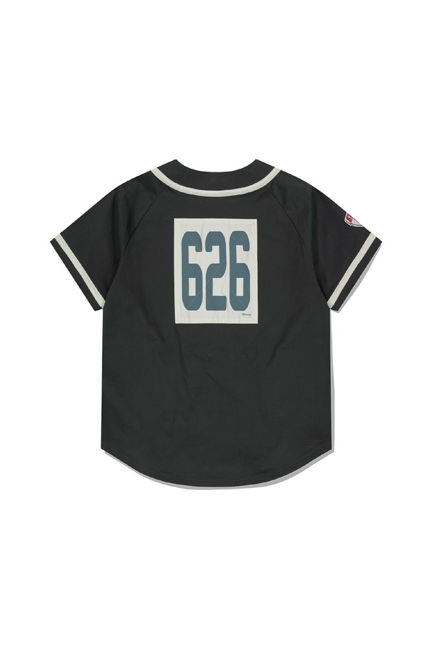 SUNLOVE - 반팔티셔츠 - <STITCH> Wappen Baseball Shirt Charcoal