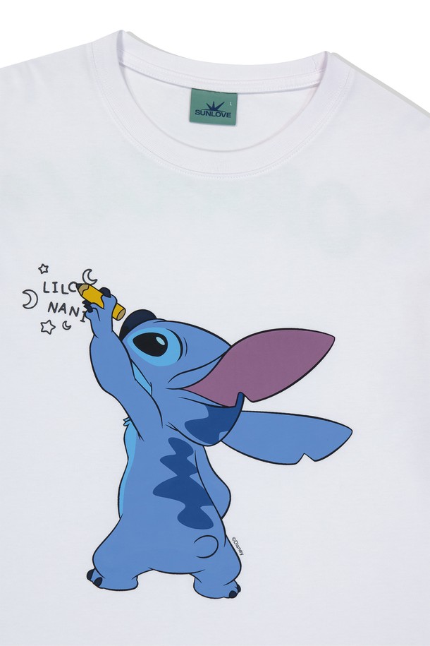 【SUNLOVE】 [STITCH] Doodle Tee /追跡付 STITCH> Doodle Tee White_SUNLOVE - 코오롱몰