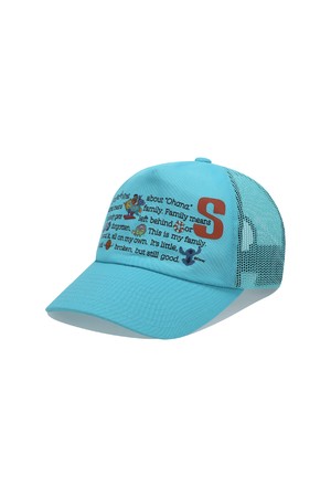 <STITCH> Mesh Trucker Cap Light Blue