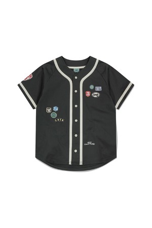<STITCH> Wappen Baseball Shirt Charcoal