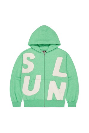 Capital Brushed Zip Up Hoodie Heather Green