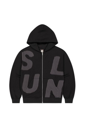 Capital Brushed Zip Up Hoodie Black