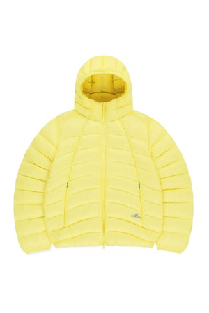 Hooded Fly Light Down Jacket Yellow