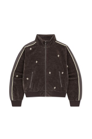 Velour Twinkle Track Jacket Brown