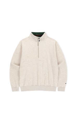Cabin Half Zip Sweat Heather Oatmeal