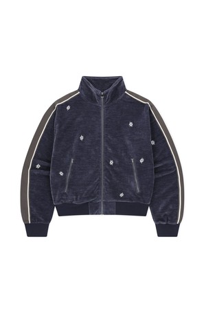 Velour Twinkle Track Jacket Purple