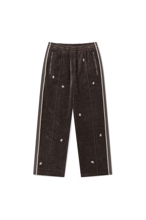 Velour Twinkle Track Pants Brown