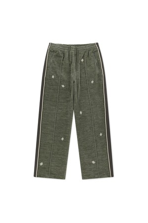 Velour Twinkle Track Pants Khaki