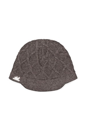 Cable Visor Beanie Brown