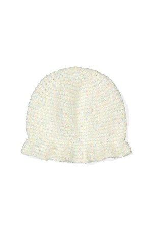 Tweedy Crochet Bucket Hat Ivory