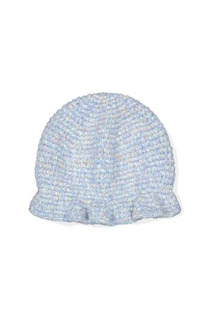 Tweedy Crochet Bucket Hat Blue