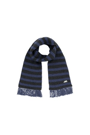 Merry Stripe Muffler Navy