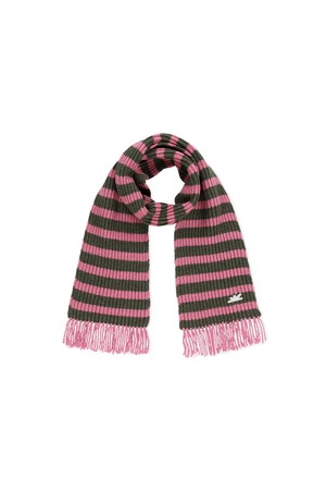 Merry Stripe Muffler Pink