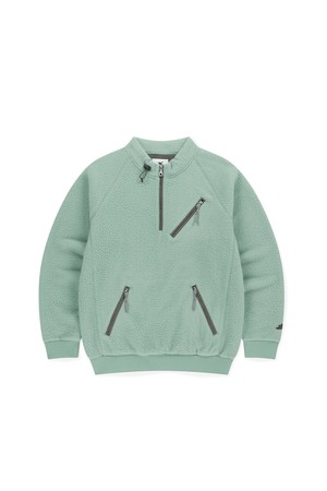 Zip Player Fleece Pullover Light Teal
