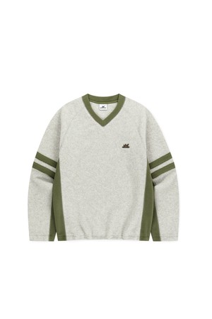 V Fleece Pullover Heather Grey