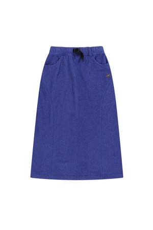 Fleece Long Skirt Blue