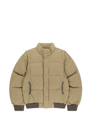 Flannel 2Way Down Jacket Yellow