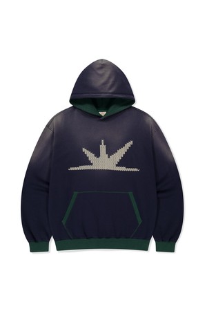 [HOME ALONe] Knit Effect Daybreak Hoodie Navy