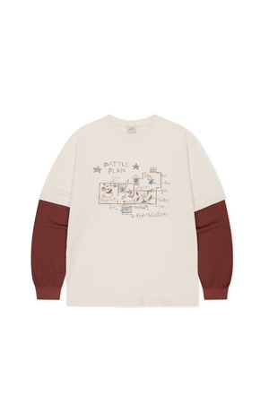 [HOME ALONe] Layered LS Tee Ivory