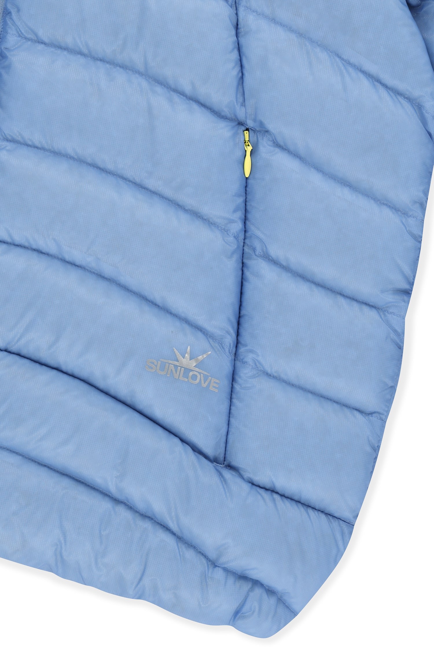 Hooded Fly Light Down Jacket Light Blue_SUNLOVE