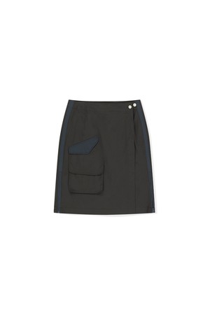 W Field Wrap Skirt Charcoal