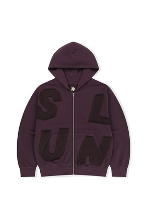 Capital Zip Up Hoodie Burgundy