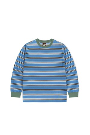 33 Stripe LS Tee Blue