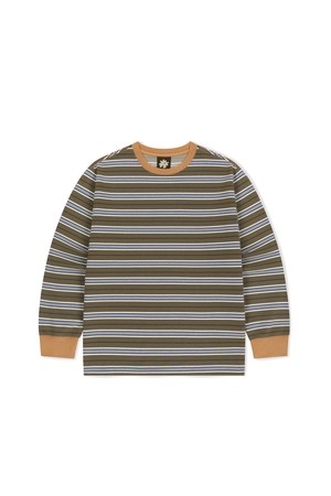 33 Stripe LS Tee Brown