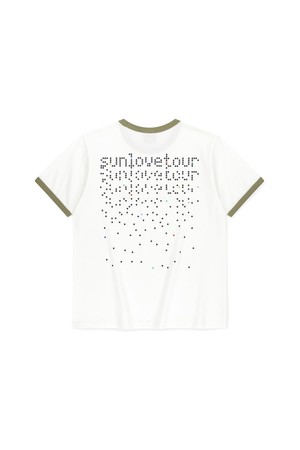 Dots Ringer Tee White