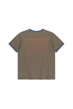 Dots Ringer Tee Taupe