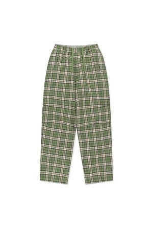Light Swing Pants Green Plaid