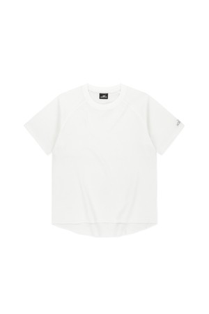 Aero Waffle Raglan Tee White