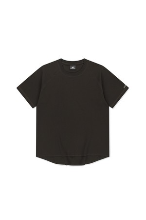 Aero Waffle Raglan Tee Charcoal
