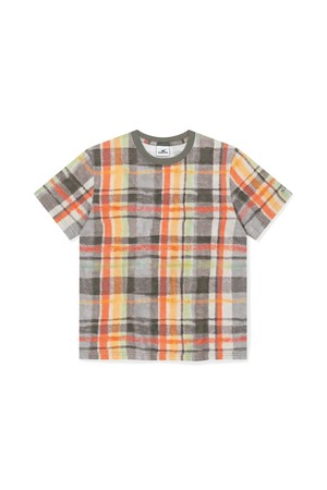 Plaid Tee Grey